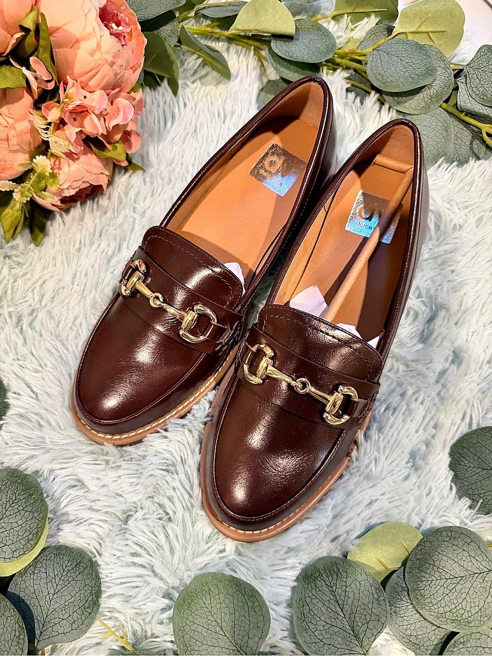 Dolce Vita Celeste Brown Loafers US 8.5 NWT